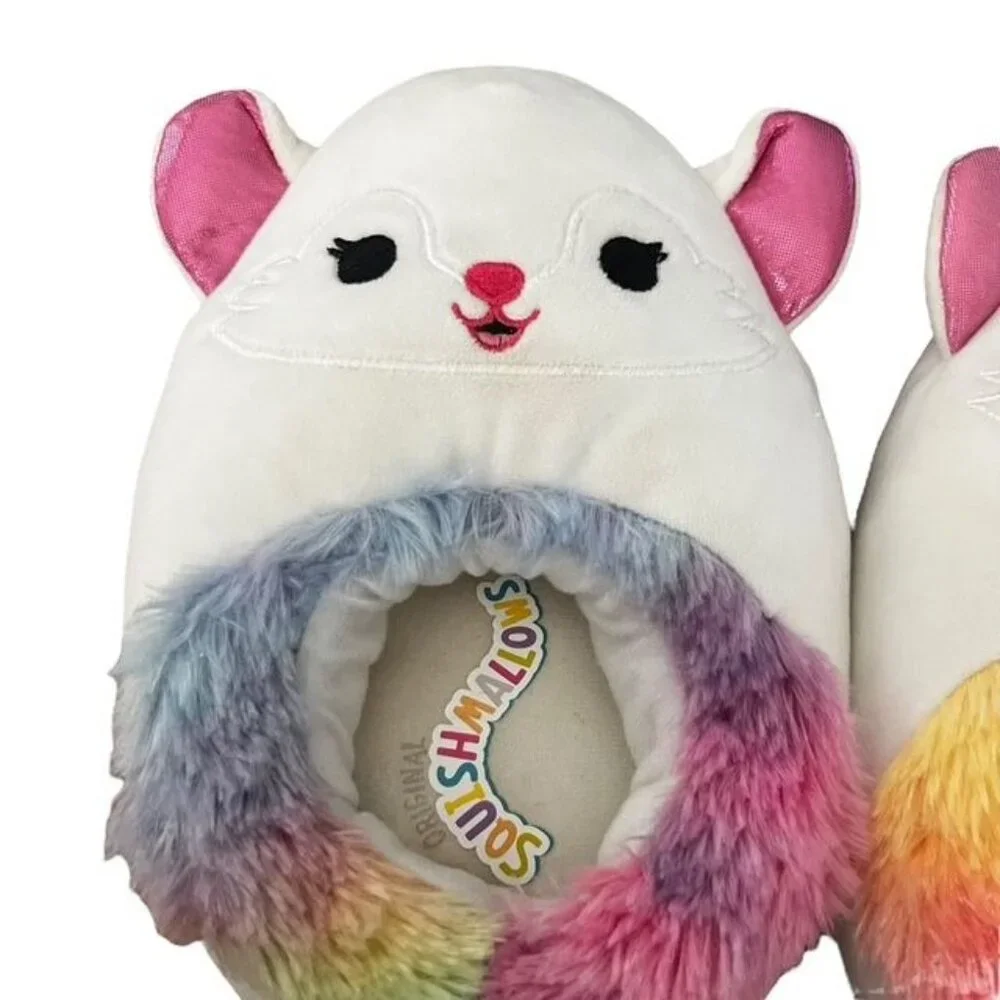 Squishmallows Girls Mouse Slippers Size 2-3
